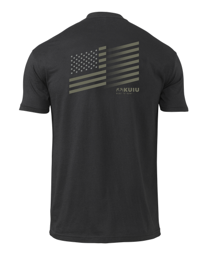 KUIU Solid Flag Fade T-Shirt | Black