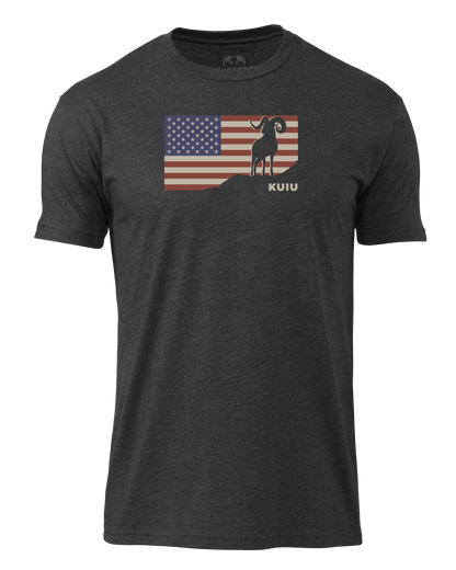 KUIU Ram Flag T-Shirt | Charcoal