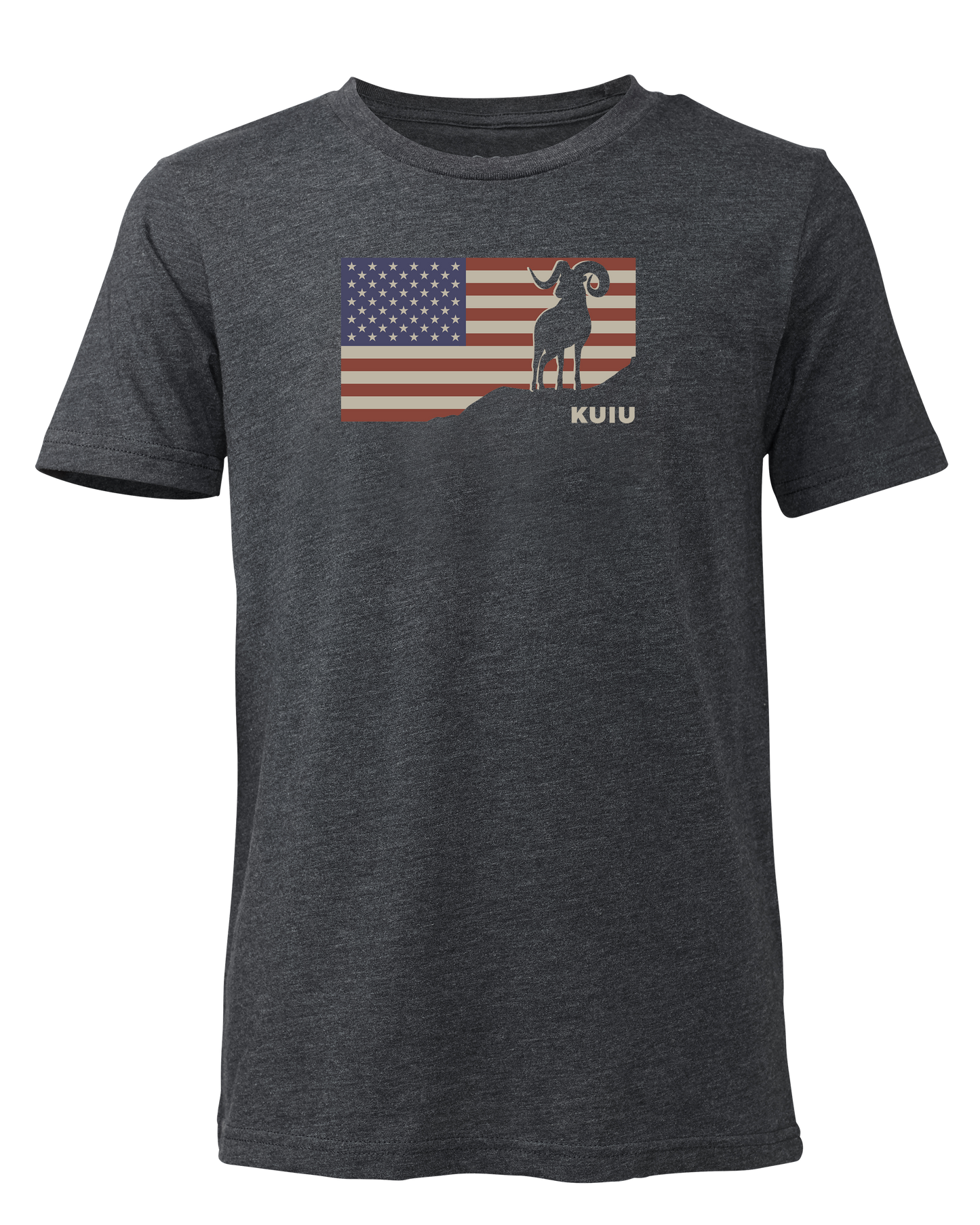 Youth Ram Flag T-Shirt | Charcoal