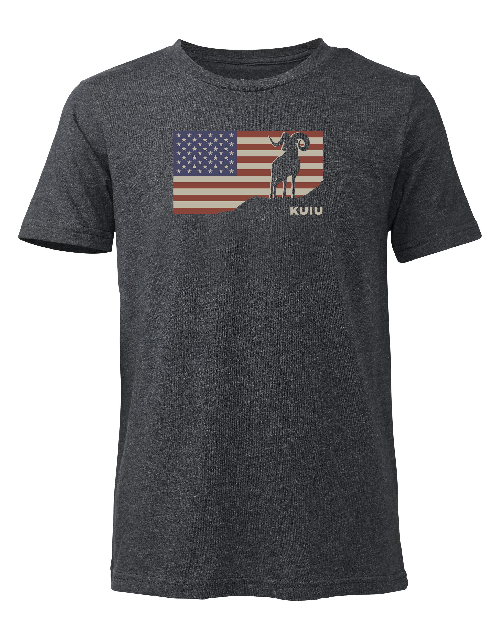 Youth Ram Flag T-Shirt | Charcoal