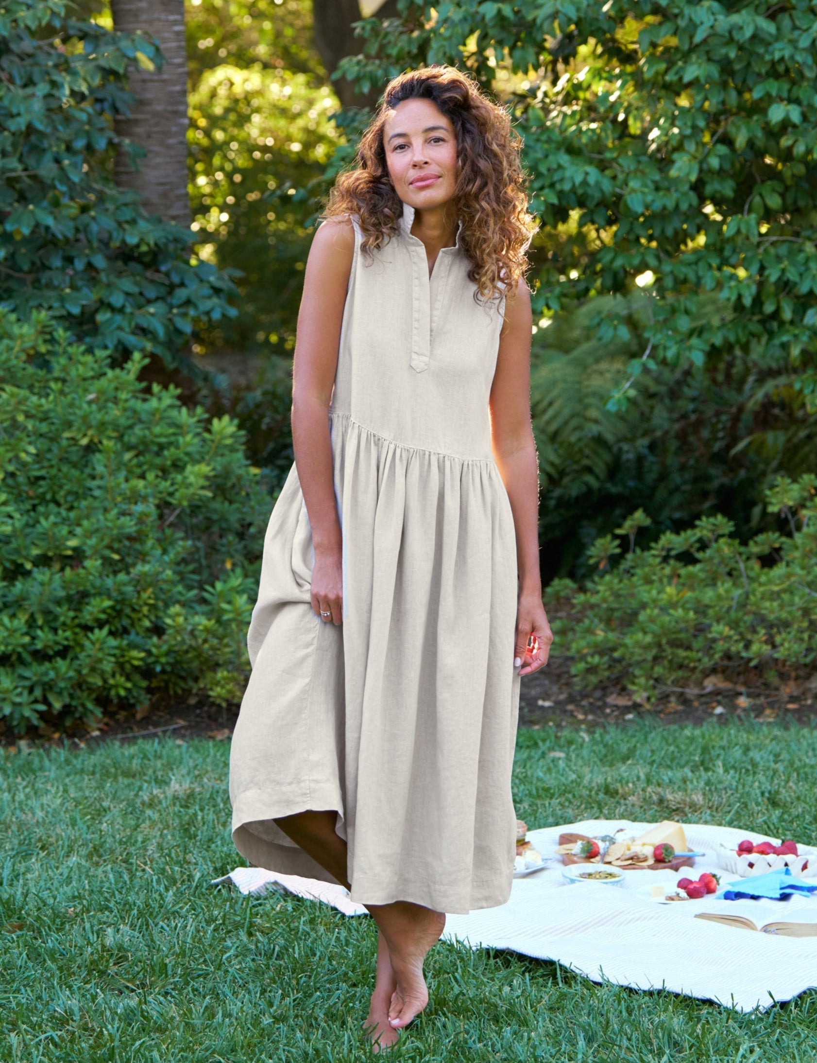 DAPHNE Sand, Washed Linen