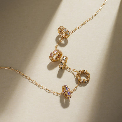 February Birthstone Spacer Charm
