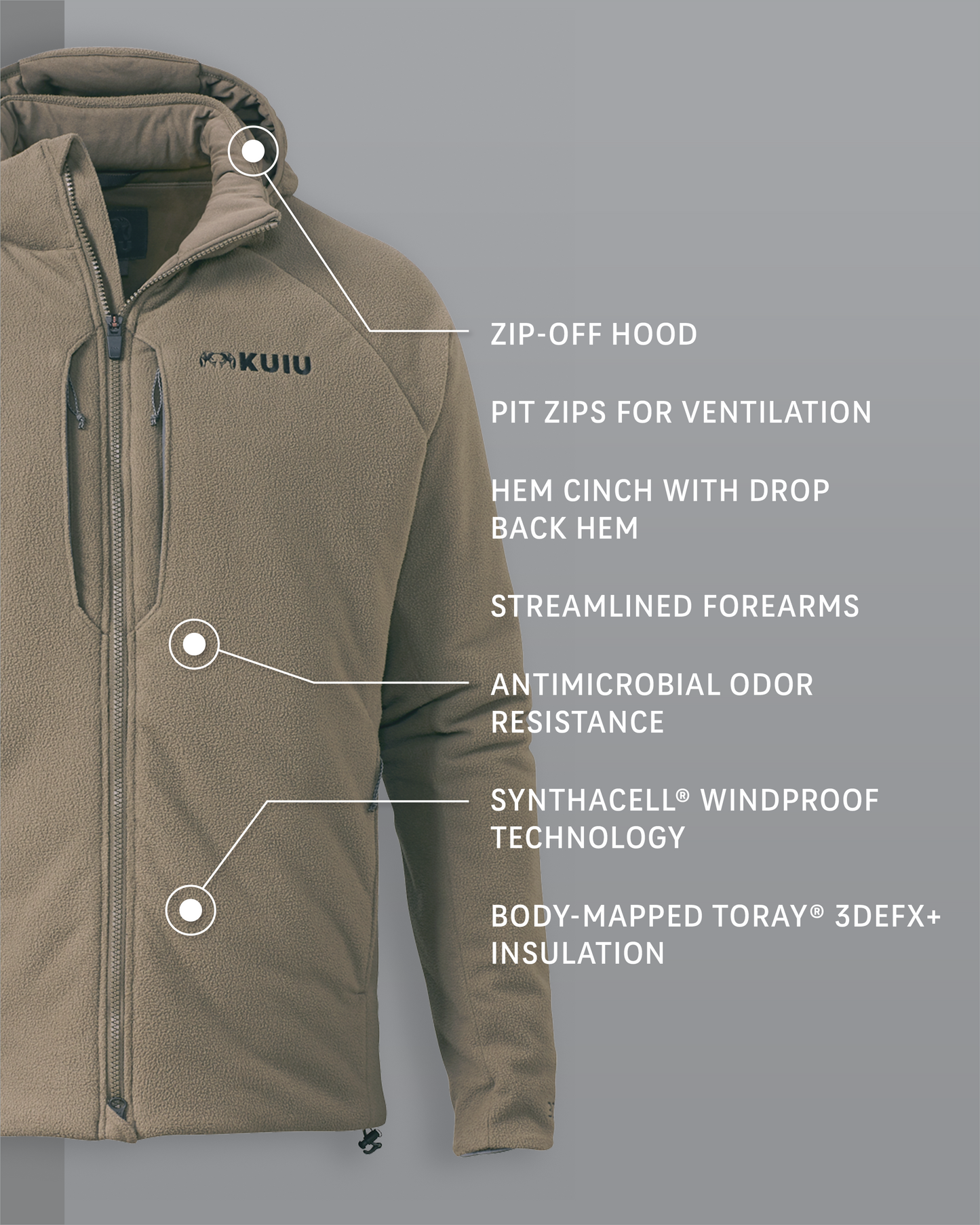 Outlet KUIU Proximity Hooded Insulated Jacket | Ash Off-Shade
