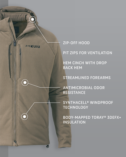 Outlet KUIU Proximity Hooded Insulated Jacket | Ash Off-Shade