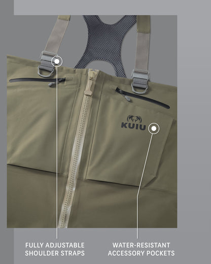 KUIU PRO HD Flex Zip Wader | Ash