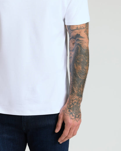 Optic White Pima Cotton Blend Crew