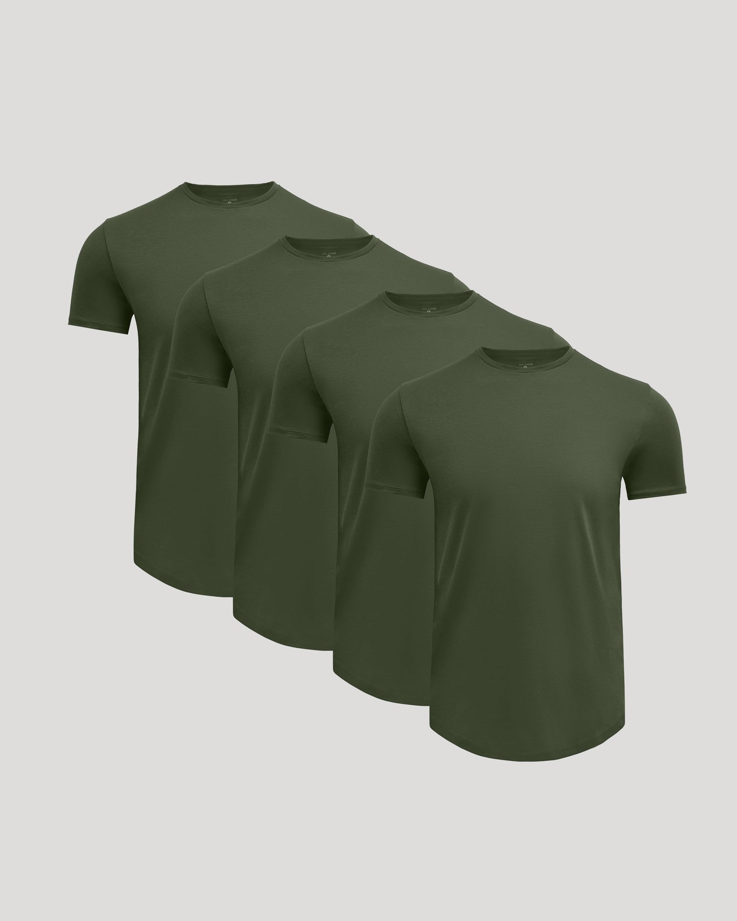 All Grove Pima Cotton Blend Curved Hem Crew 4-Pack
