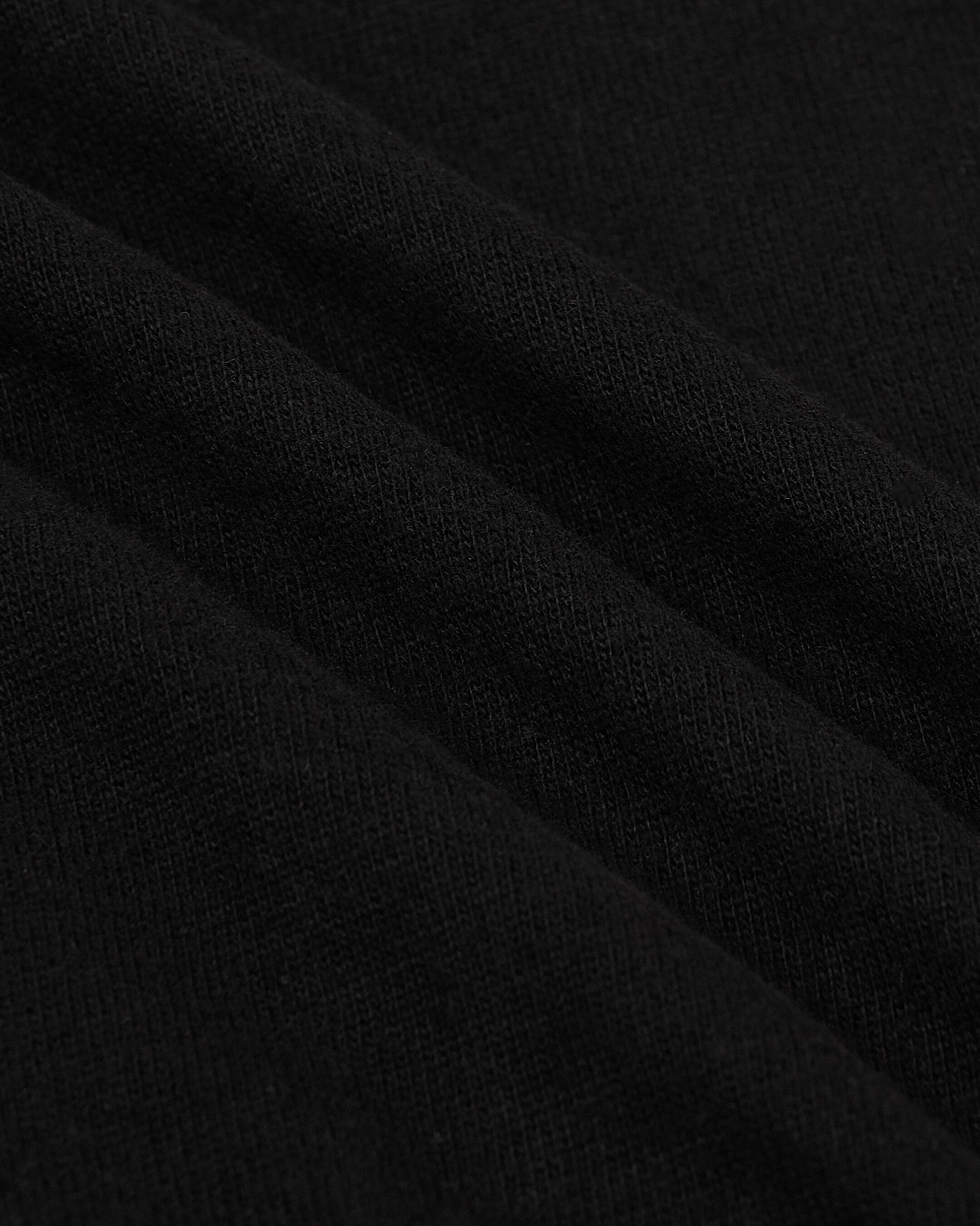 Black Heavyweight Curved Hem Crew