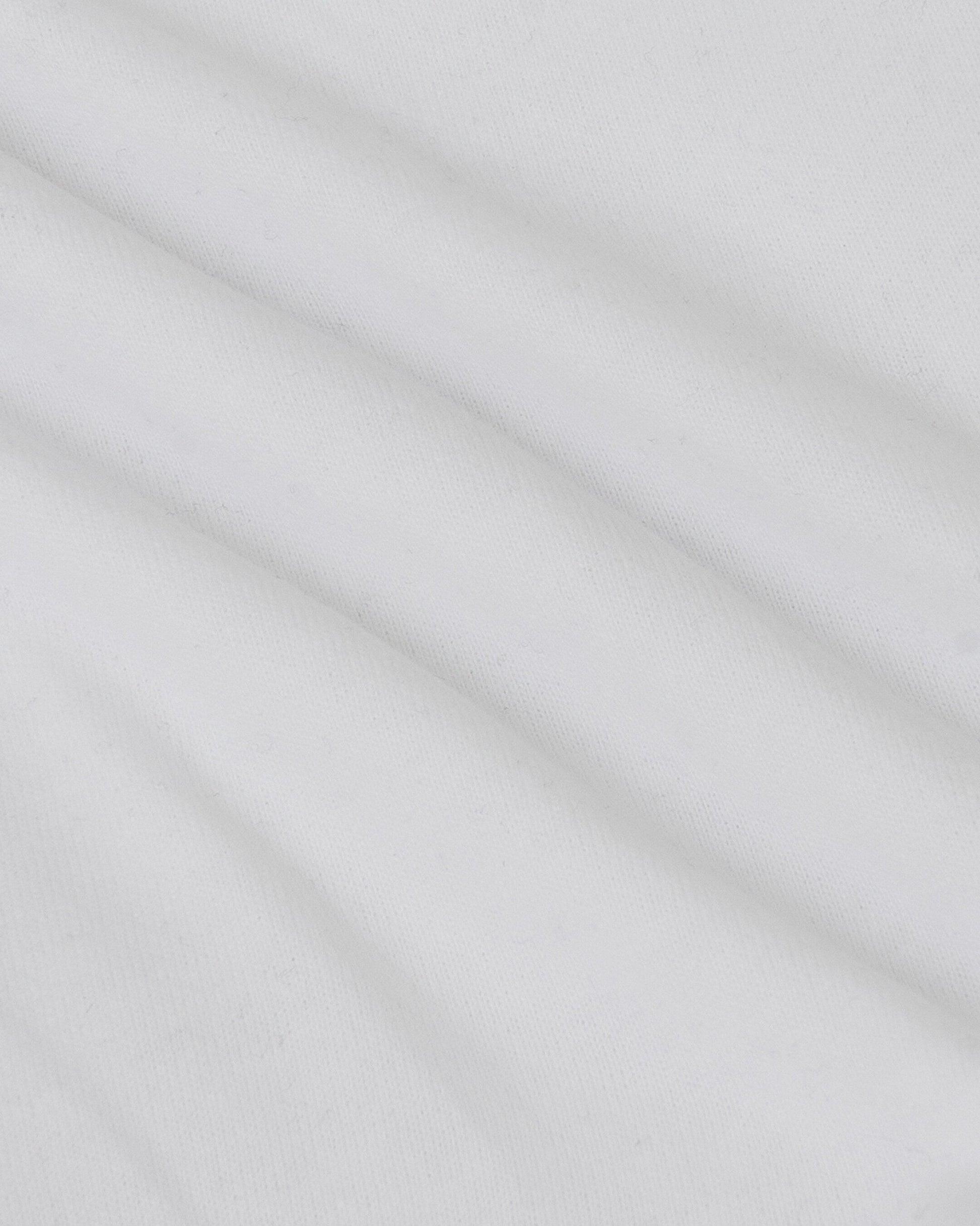 White Heavyweight Curved Hem Crew