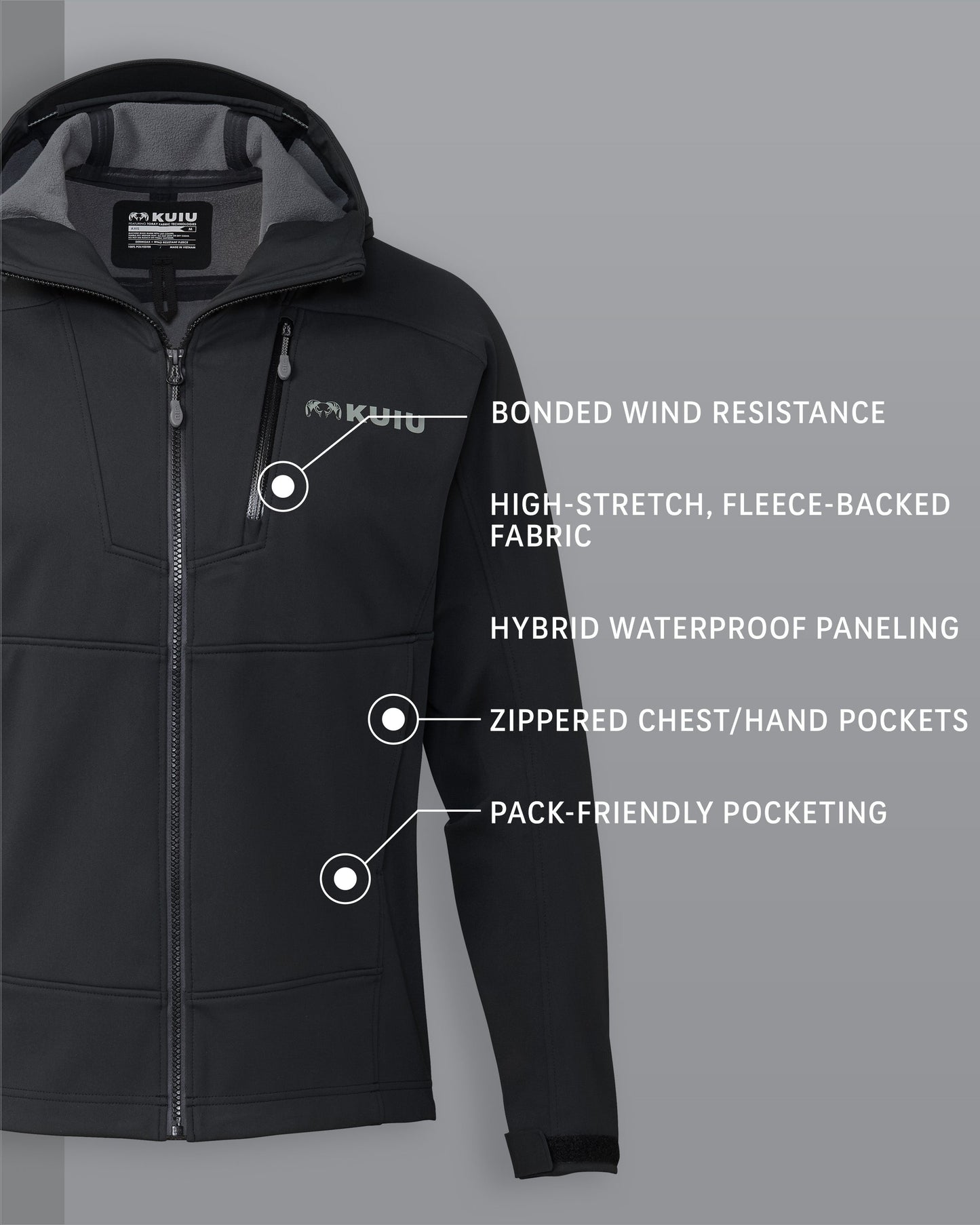 Axis Hybrid Hooded Jacket | Carbon