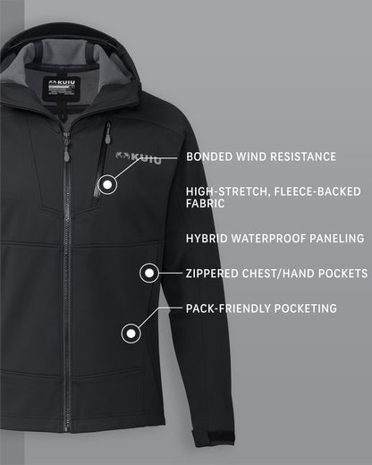 Axis Hybrid Hooded Jacket | Carbon