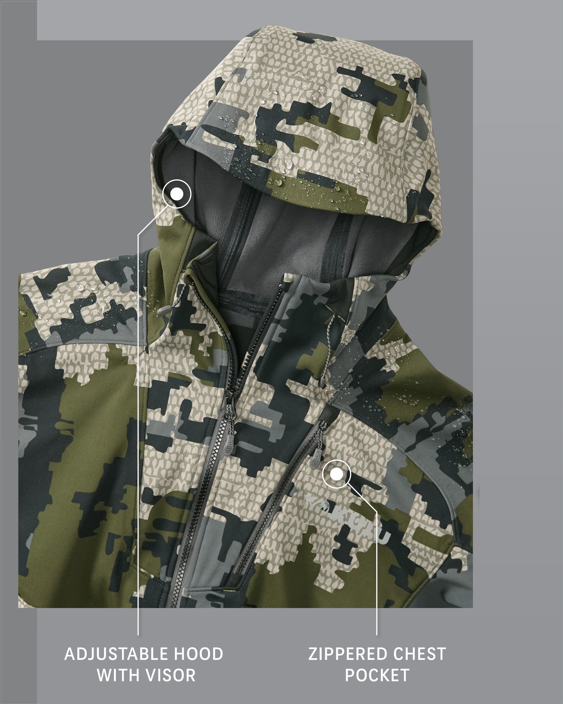 Axis Hybrid Hooded Jacket | Verde