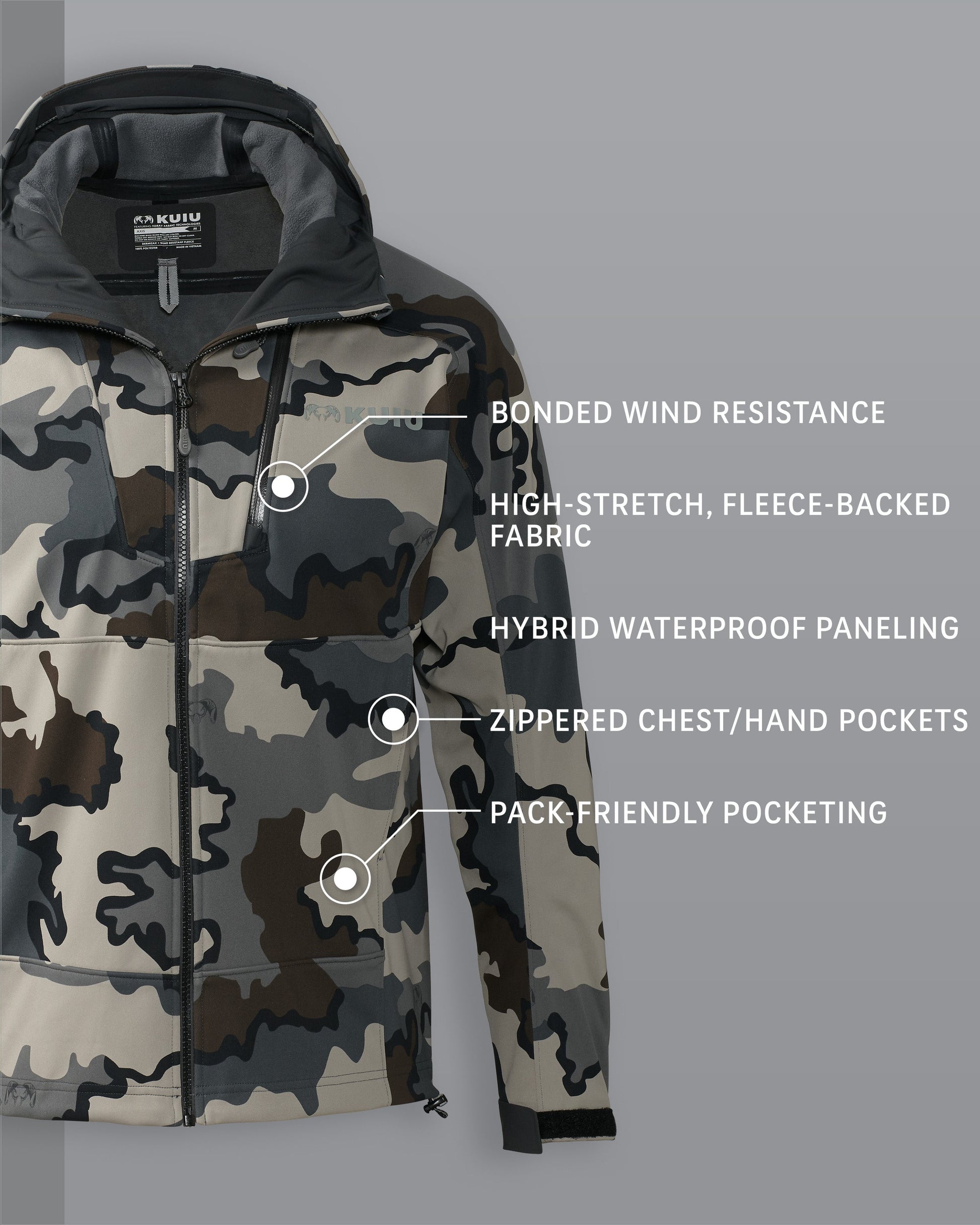 Axis Hybrid Hooded Jacket | Vias