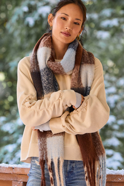 Shirred Sleeve Sweatshirt