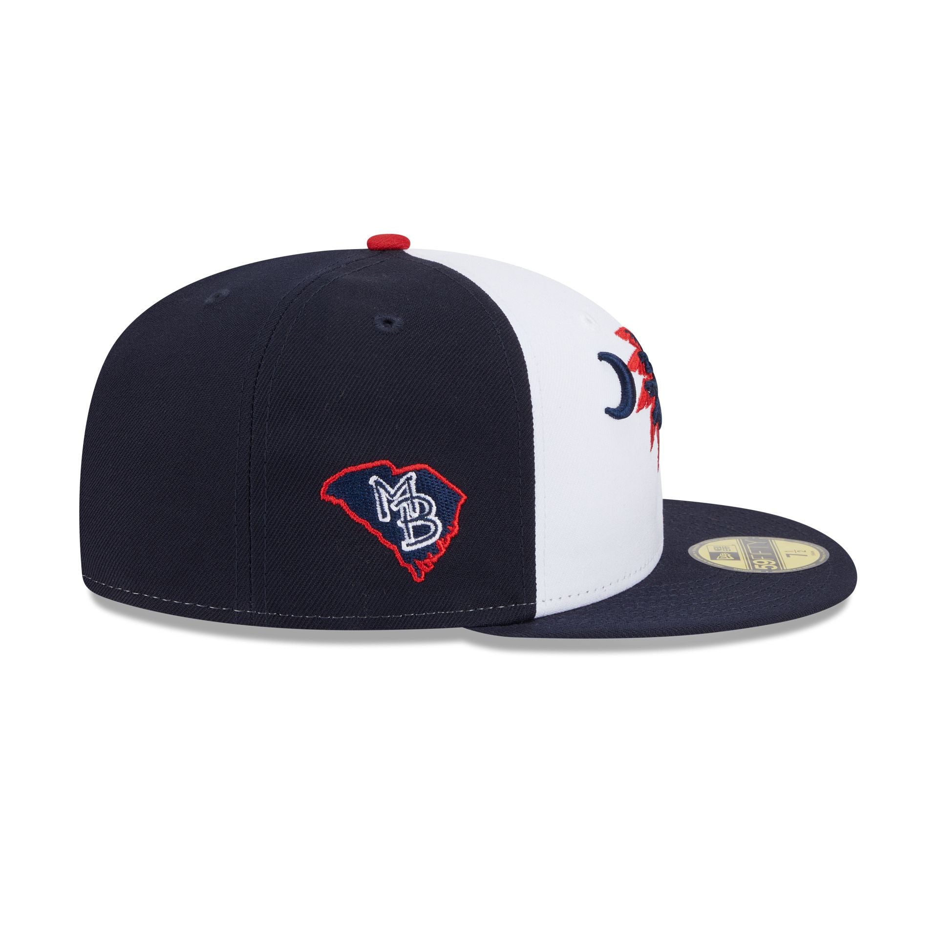 Myrtle Beach Pelicans Theme Night Navy Sidepatch 59FIFTY Fitted Hat