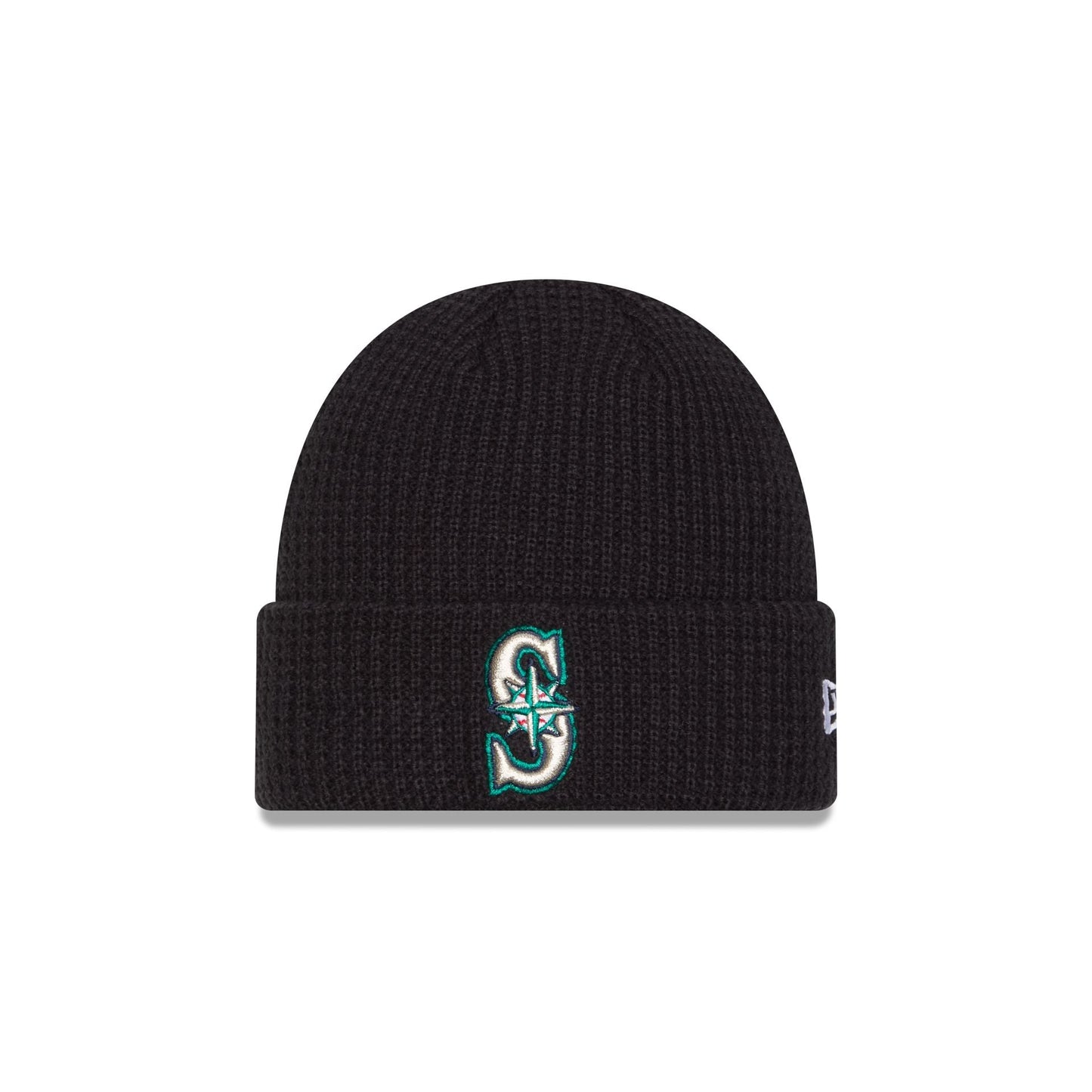 Seattle Mariners Waffle Stitch Knit Beanie Hat