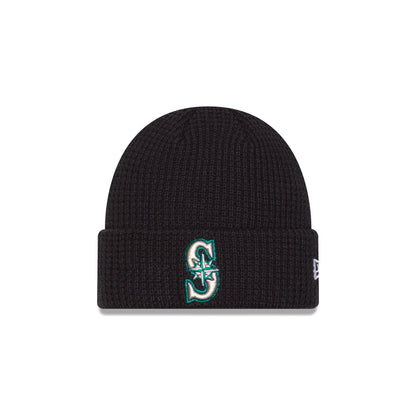 Seattle Mariners Waffle Stitch Knit Beanie Hat