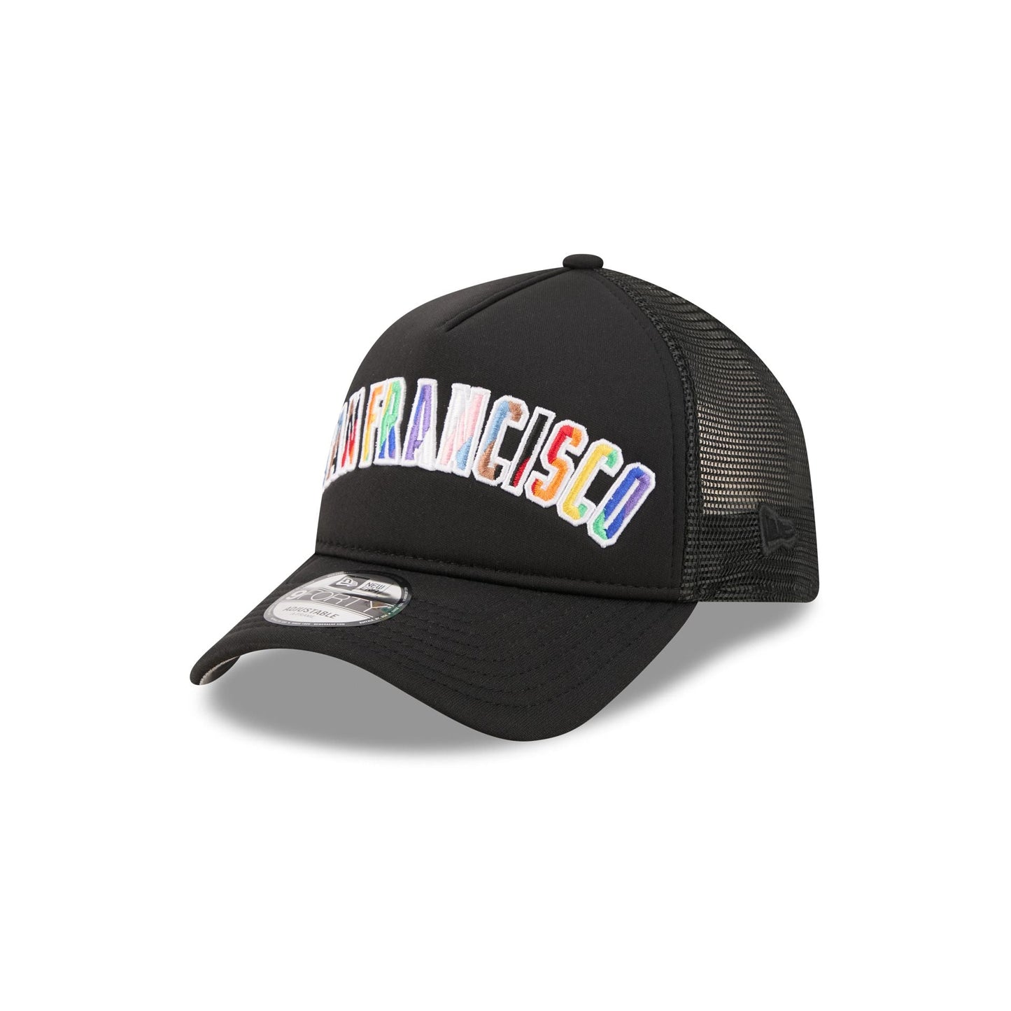San Francisco Giants Rainbow Wordmark 9FORTY A-Frame Trucker Hat