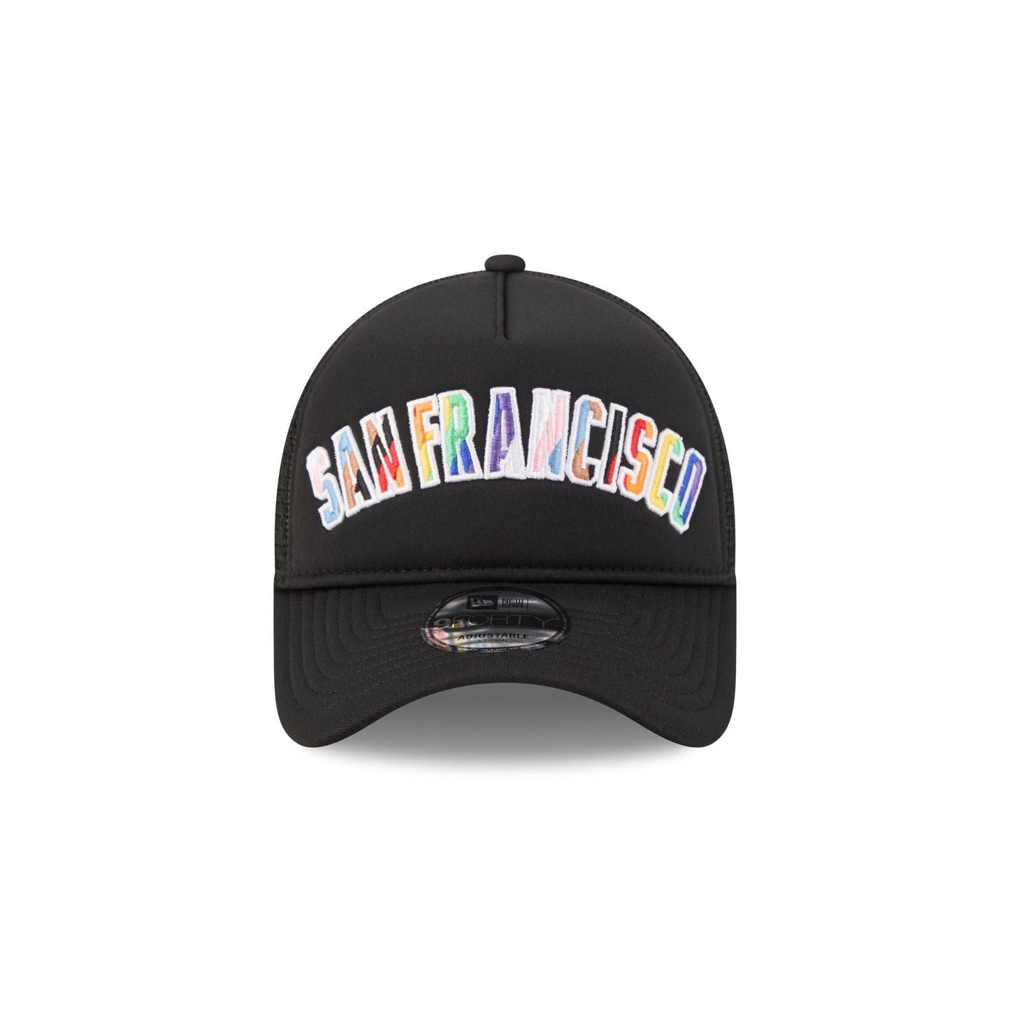 San Francisco Giants Rainbow Wordmark 9FORTY A-Frame Trucker Hat