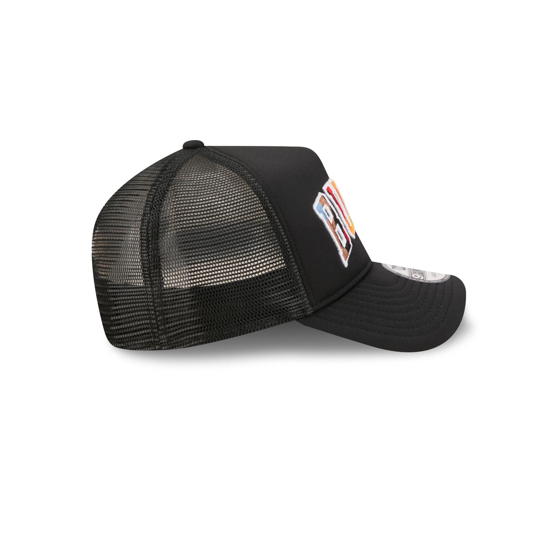 Chicago Bulls Rainbow Wordmark 9FORTY A-Frame Trucker Hat