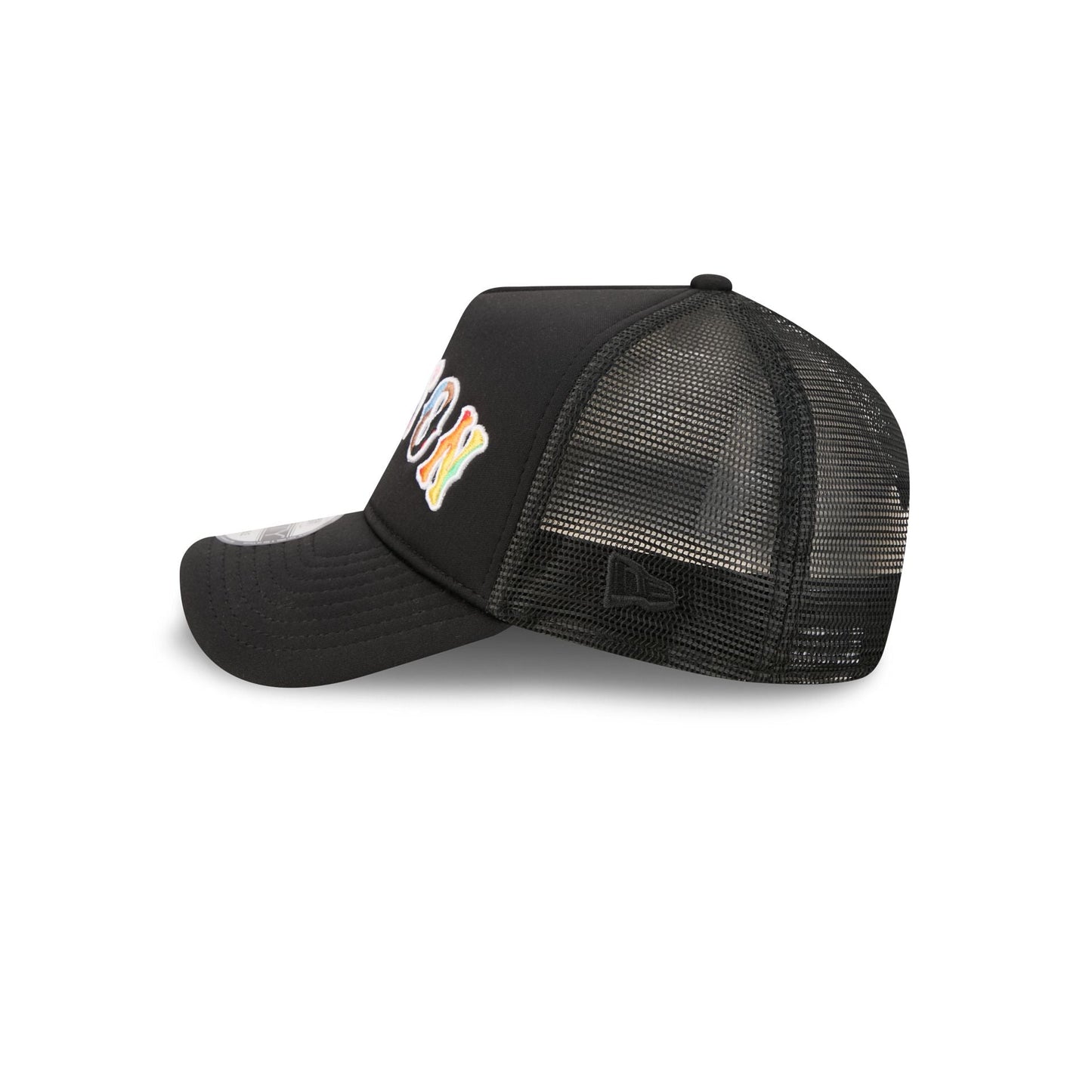 Boston Red Sox Rainbow Wordmark 9FORTY A-Frame Trucker Hat