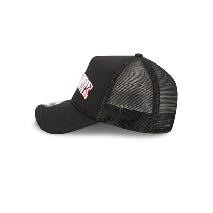 New York Knicks Rainbow Wordmark 9FORTY A-Frame Trucker Hat