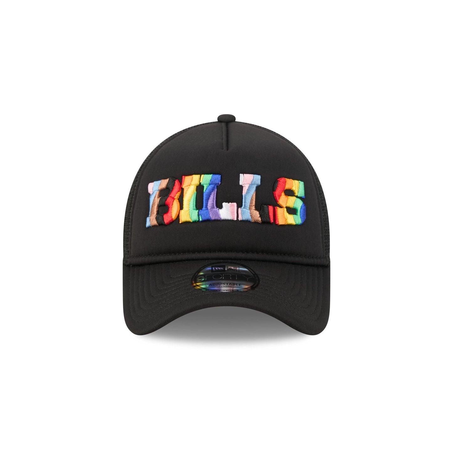Buffalo Bills Rainbow Wordmark 9FORTY A-Frame Trucker Hat