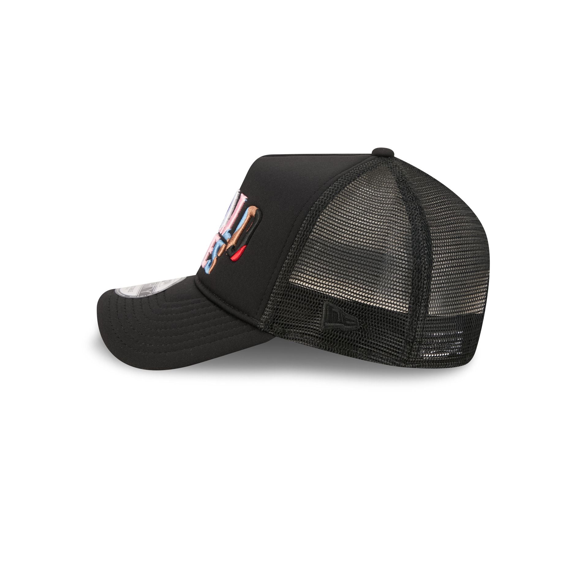 Buffalo Sabres Rainbow Wordmark 9FORTY A-Frame Trucker Hat
