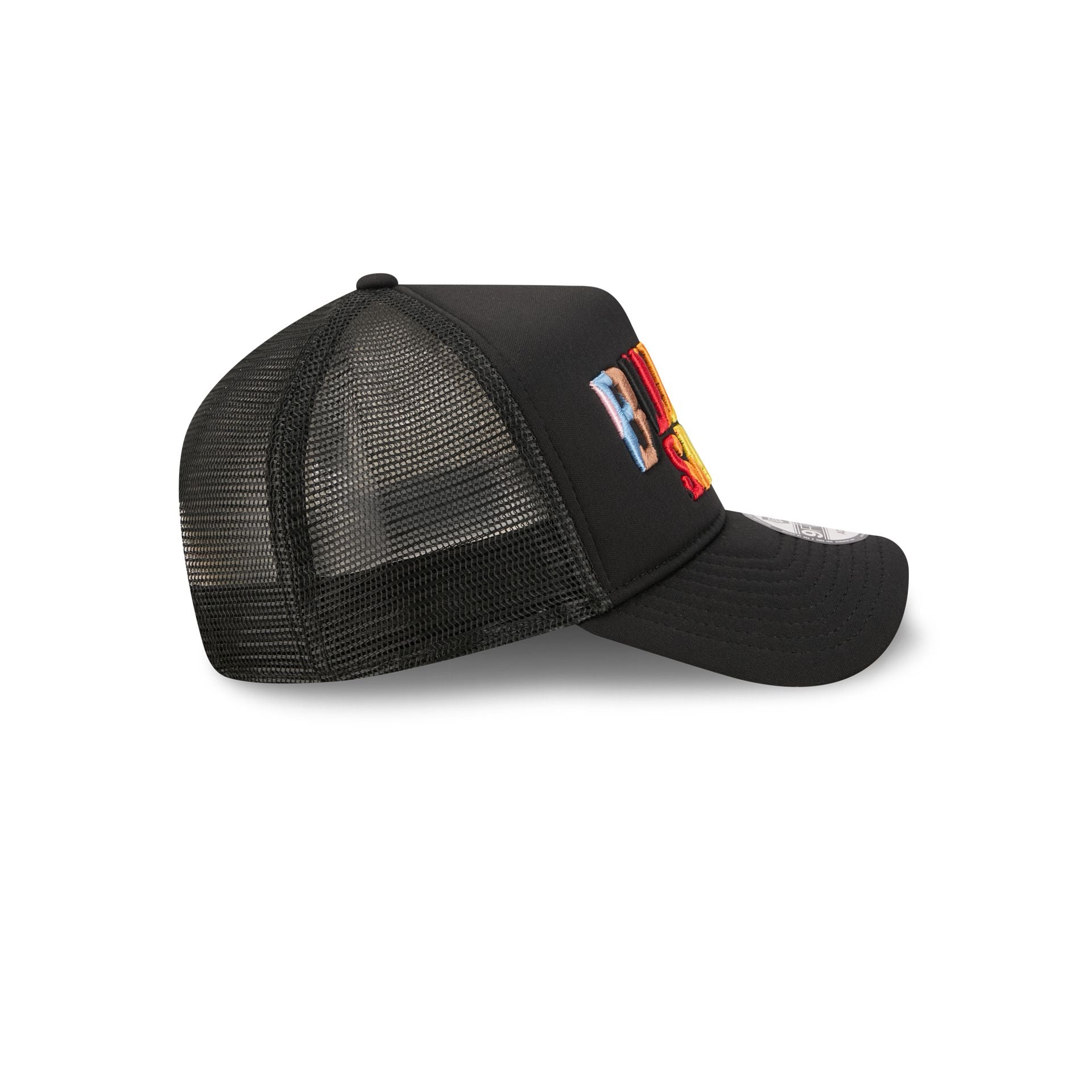 Buffalo Sabres Rainbow Wordmark 9FORTY A-Frame Trucker Hat