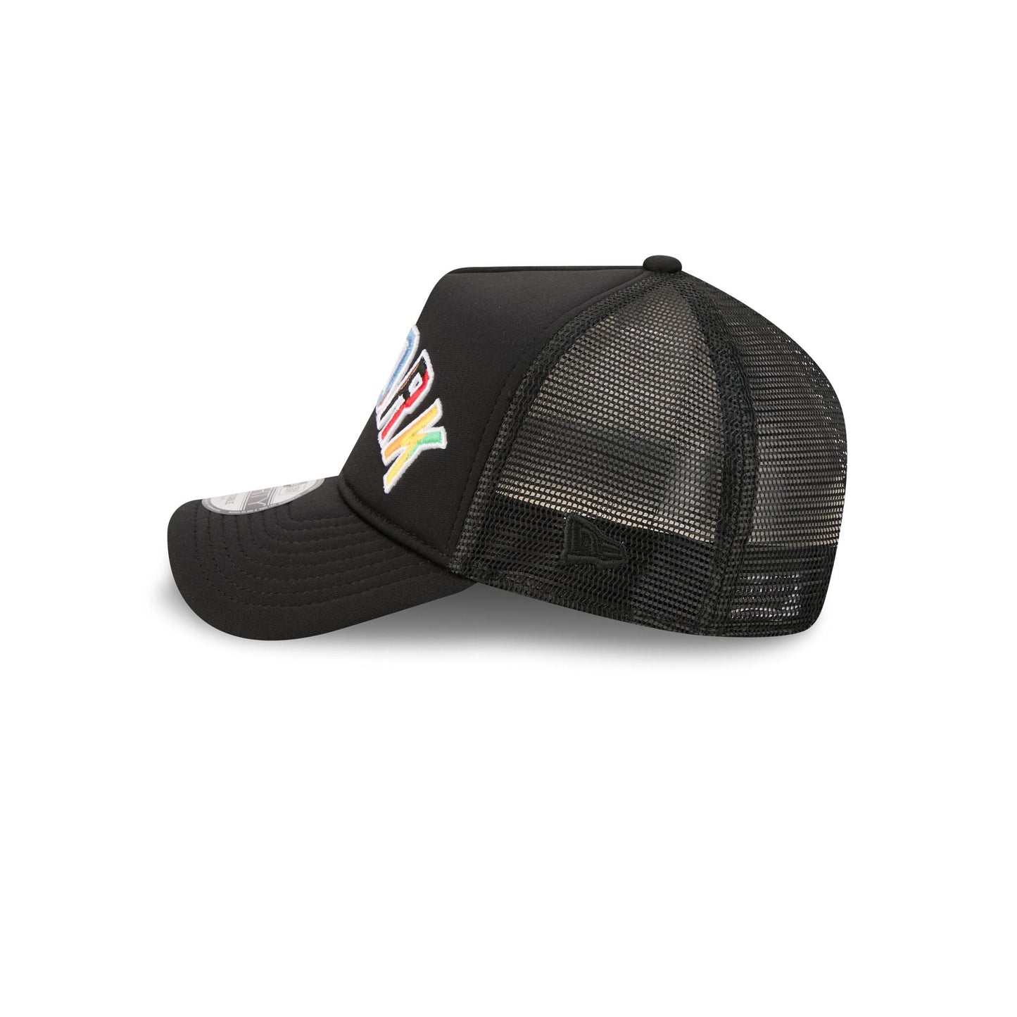 New York Yankees Rainbow Wordmark 9FORTY A-Frame Trucker Hat