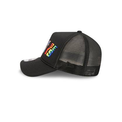 San Jose Sharks Rainbow Wordmark 9FORTY A-Frame Trucker Hat