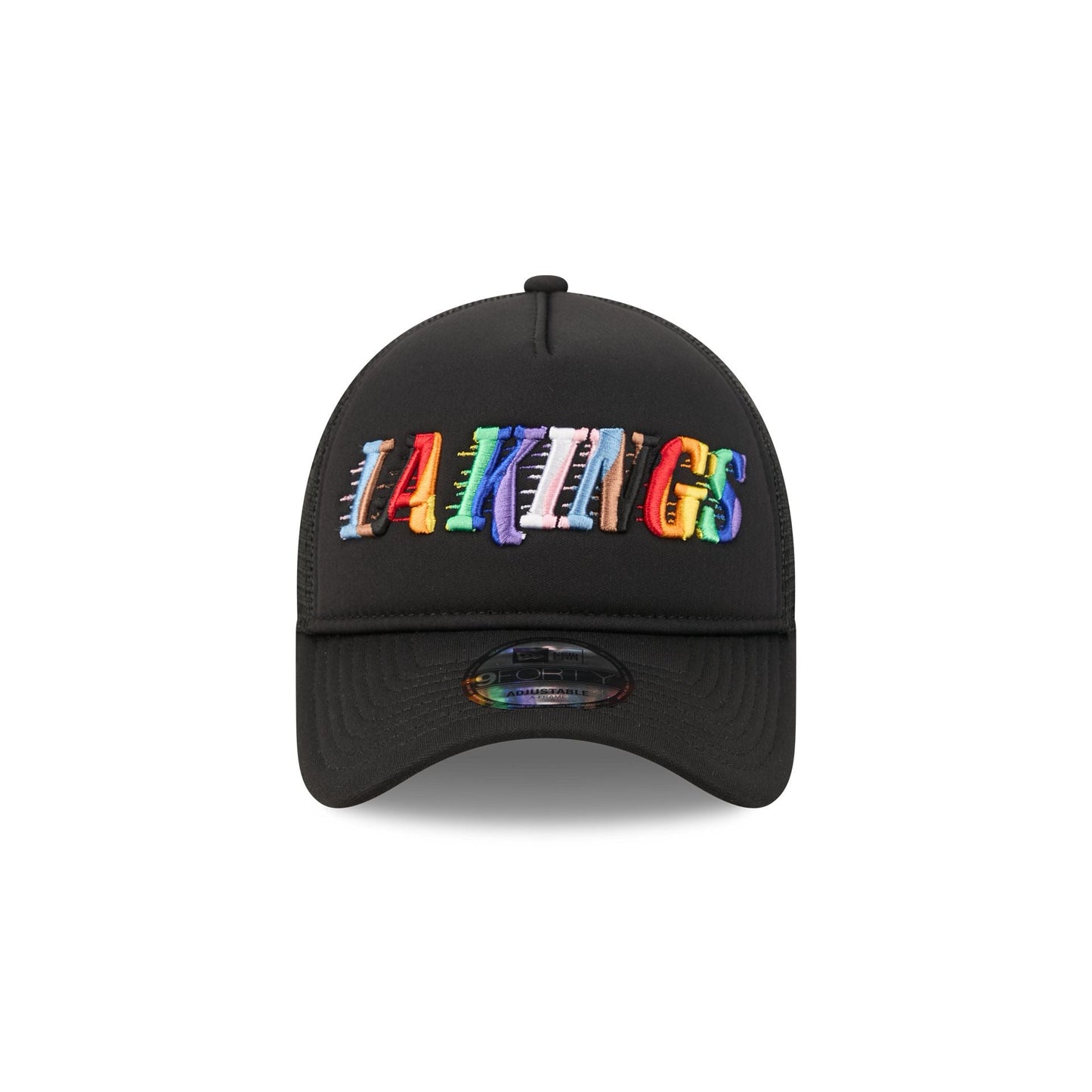 Los Angeles Kings Rainbow Wordmark 9FORTY A-Frame Trucker Hat