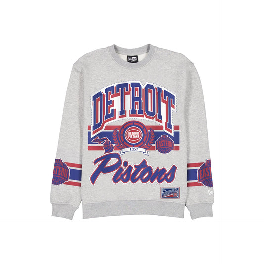 Detroit Pistons Sport Classics Vintage Gray Crewneck