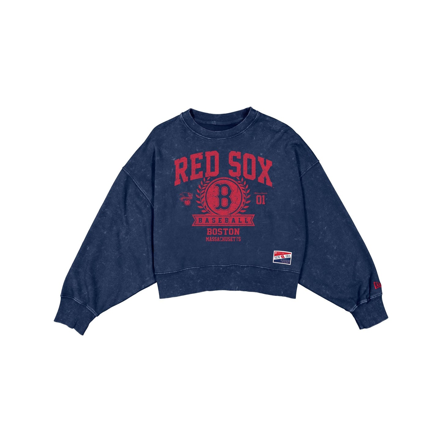 Boston Red Sox Throwback Women's Boxy Crewneck