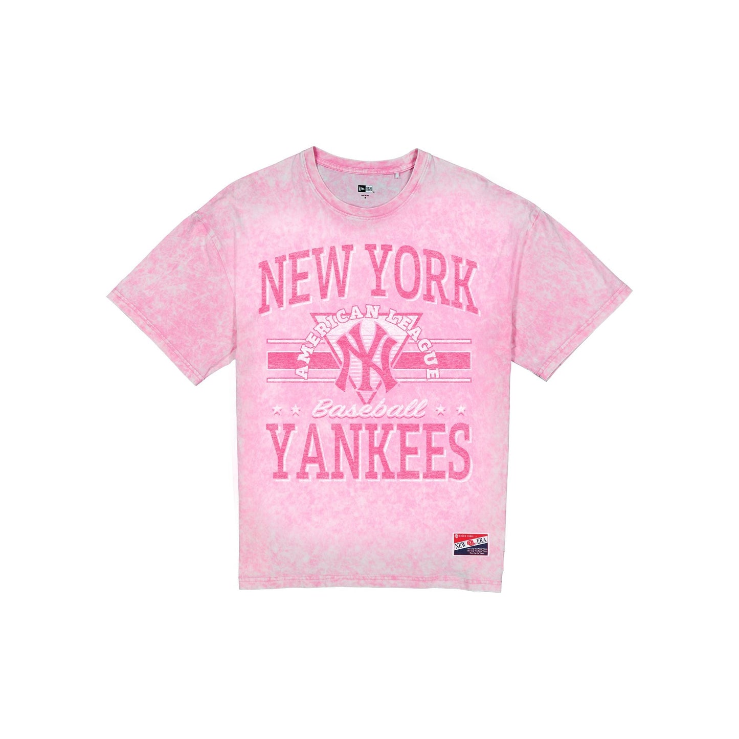New York Yankees Throwback Vintage Wash Women's Pink T-Shirt
