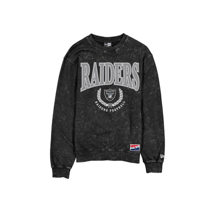 Las Vegas Raiders Throwback Mineral Wash Crewneck