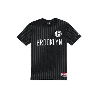 Brooklyn Nets Throwback Applique Pinstripe T-Shirt