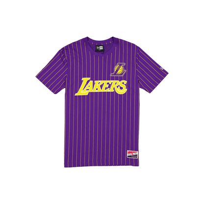 Los Angeles Lakers Throwback Applique Pinstripe T-Shirt
