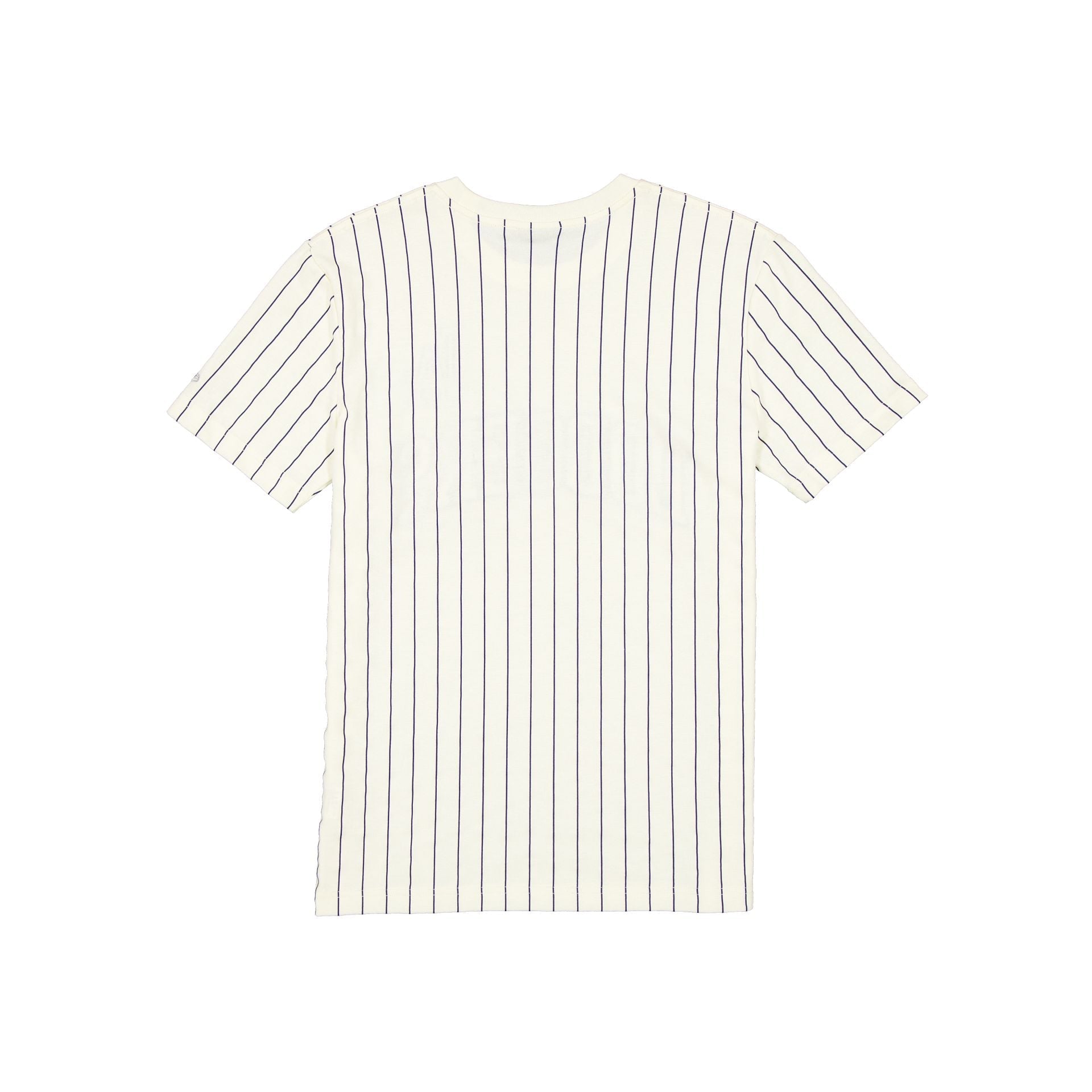 Los Angeles Dodgers Throwback Applique Pinstripe Chrome White T-Shirt