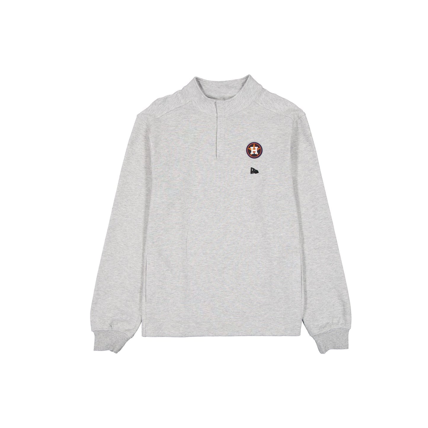 Houston Astros Logo Essentials Heather Gray Quarter Zip
