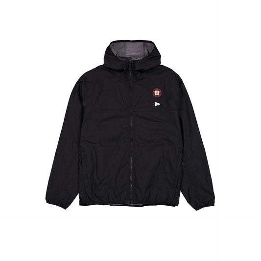 Houston Astros Logo Essentials Black Full-Zip Windbreaker