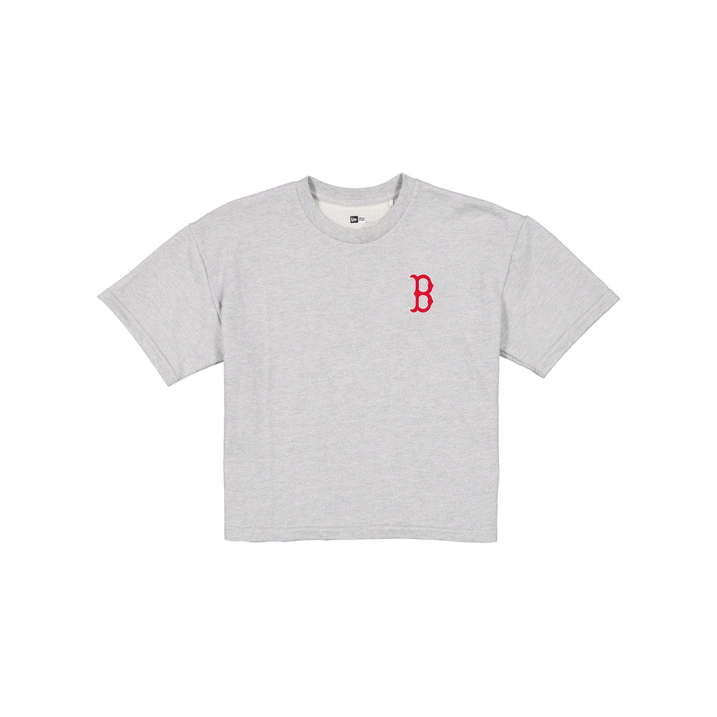 Boston Red Sox Glam Game Women's Cropped Heather Gray T-Shirt