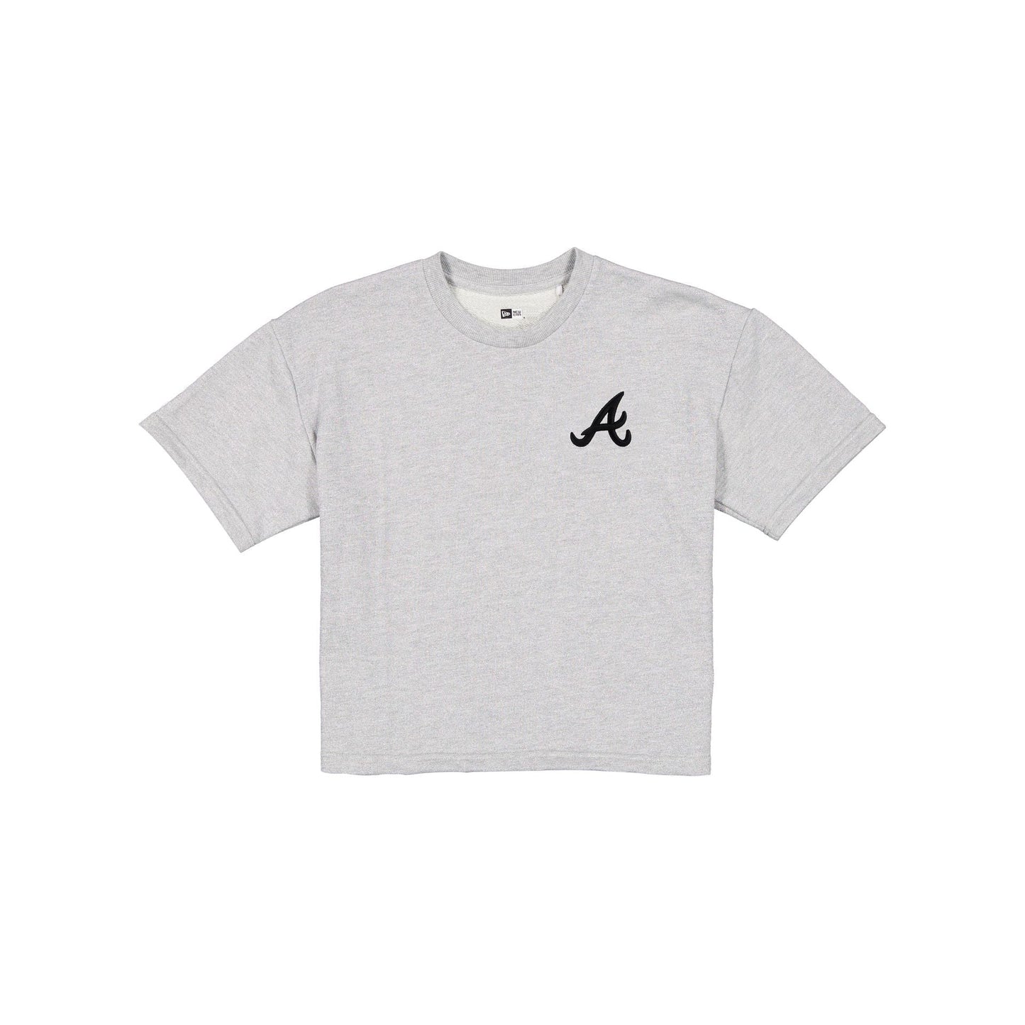 Atlanta Braves Glam Game Women's Cropped Heather Gray T-Shirt