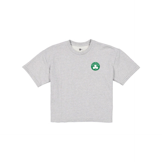 Boston Celtics Glam Game Women's Cropped Heather Gray T-Shirt