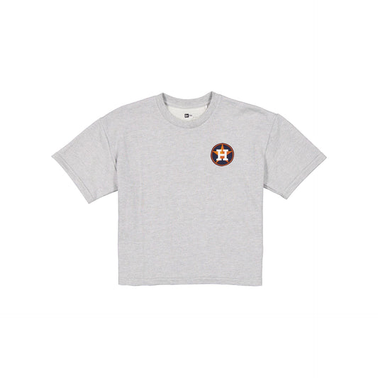 Houston Astros Glam Game Women's Cropped Heather Gray T-Shirt