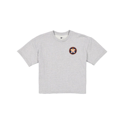 Houston Astros Glam Game Women's Cropped Heather Gray T-Shirt