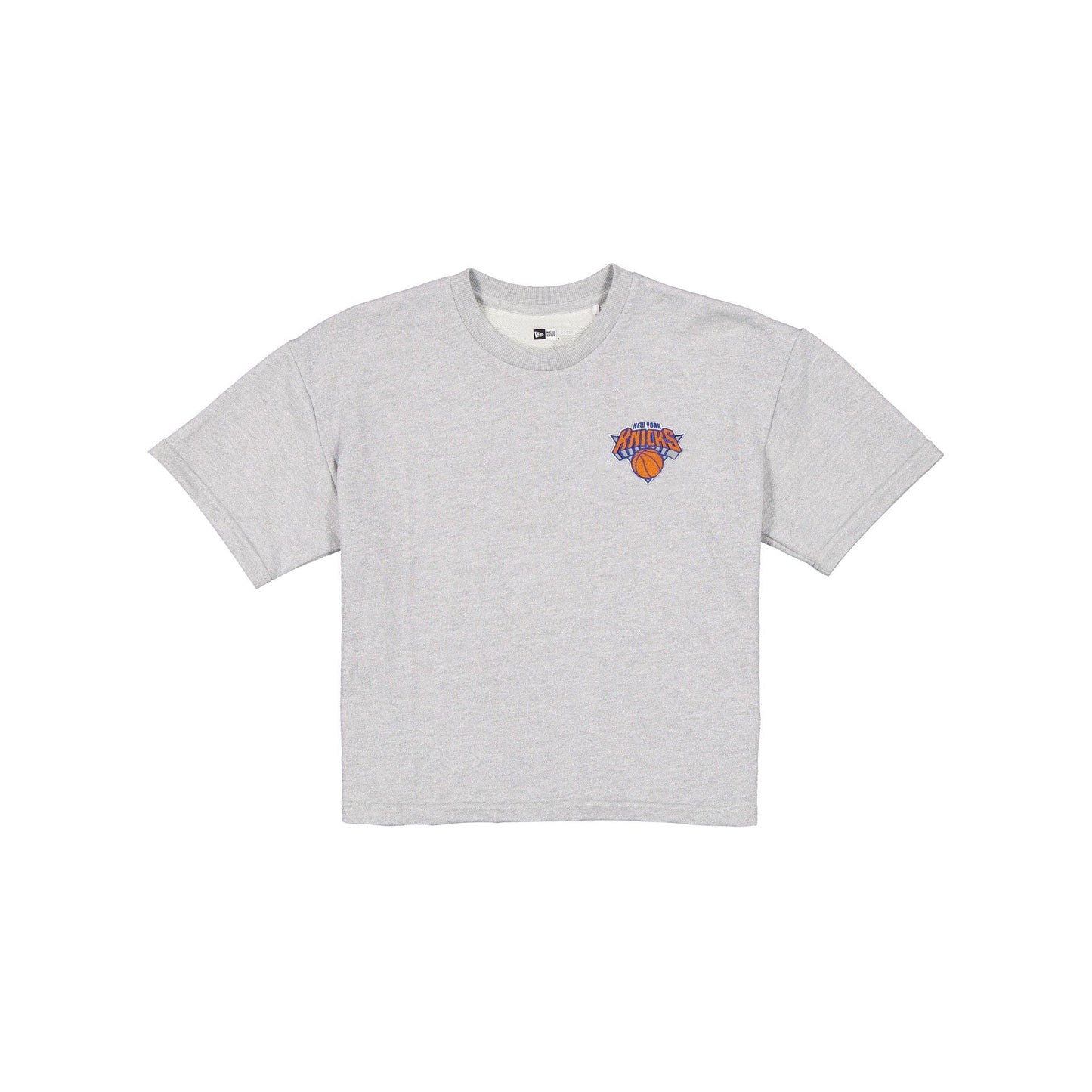 New York Knicks Glam Game Women's Cropped Heather Gray T-Shirt