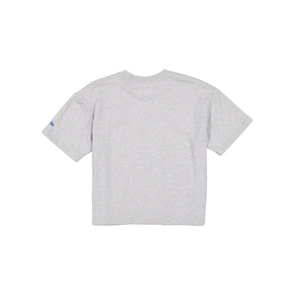 New York Knicks Glam Game Women's Cropped Heather Gray T-Shirt