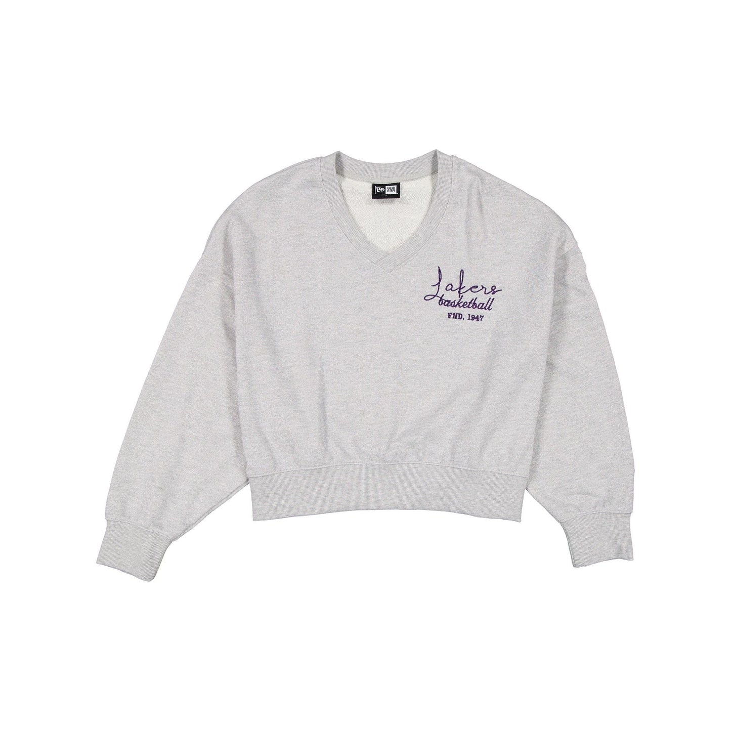 Los Angeles Lakers Glam Game Women's Oversized Glittery Crewneck