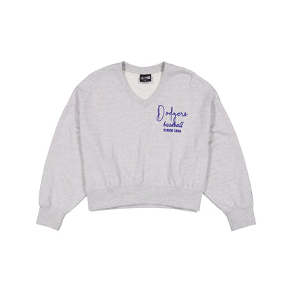 Los Angeles Dodgers Glam Game Women's Oversized Glittery Crewneck